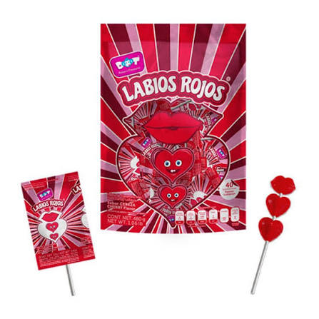  Chupeta Labios rojos x40